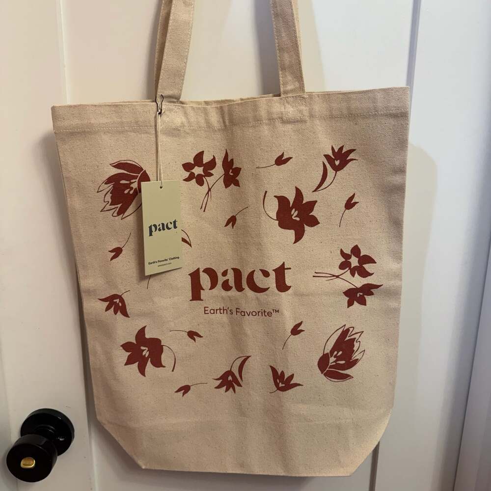 Pact Earth's Favorite Floral Canvas Tote Bag Organic Cotton